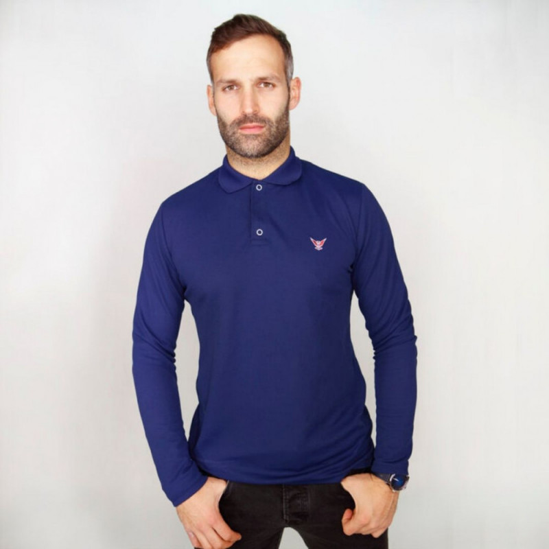 Polo ROUGE homme - Manches longues