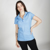 Polo ROUGE ou BLEU CIEL femme - Manches courtes